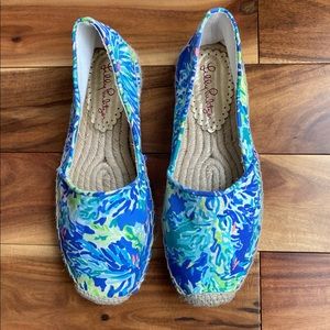 Lilly Pulitzer Women’s Lia Espadrille Slip on Flats SHOES size 7